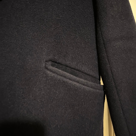 H&M WOOL-BLEND COAT in NAVY size 2 - Picture 5 of 5